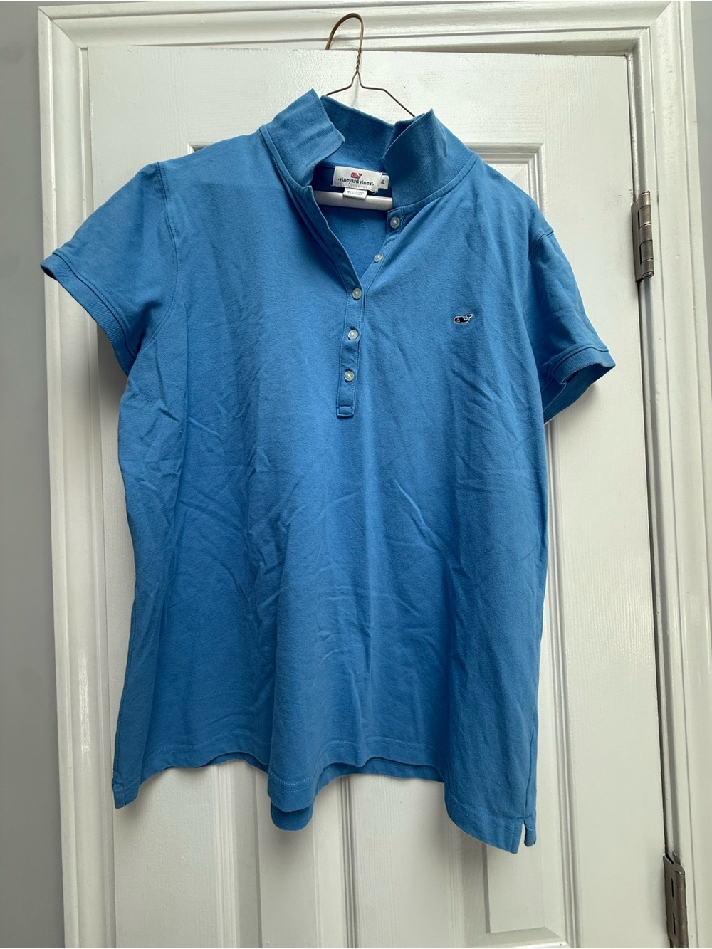 Vineyard Vines Short Sleeve Polo in Sky Blue